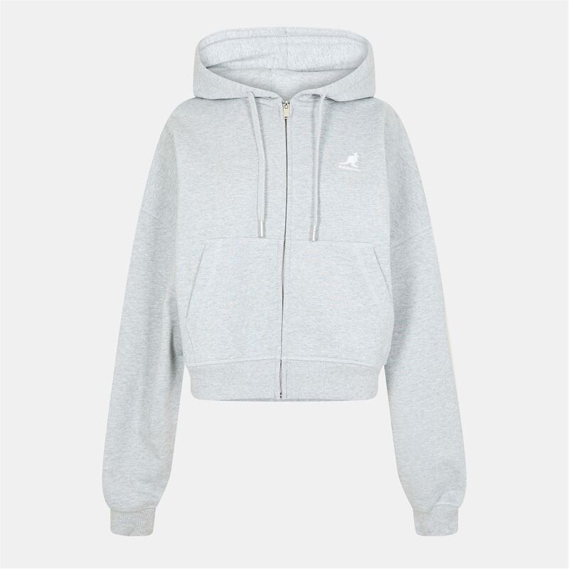 カン行き先 レディース アウター パーカー・スウェット パーカー Kangol Zip Hoodies Ld62 Grey 薄墨色