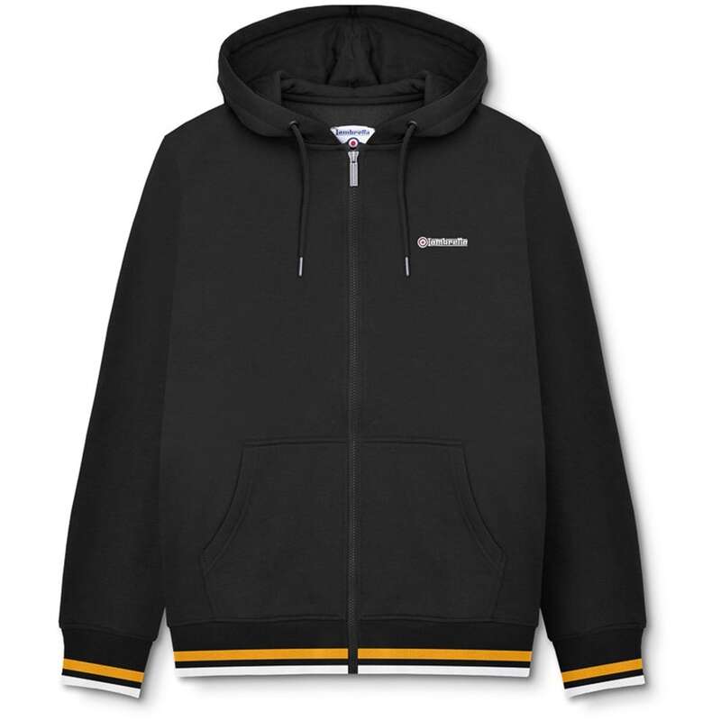 ランブレッタ メンズ アウター パーカー・スウェット パーカー Lambretta Hoodie Black/Gold ブラック