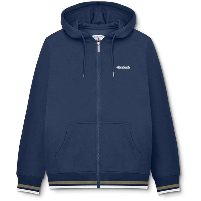 ランブレッタ メンズ アウター パーカー・スウェット パーカー Lambretta Hoodie Navy/Khaki ネイビー｜ReVida 店