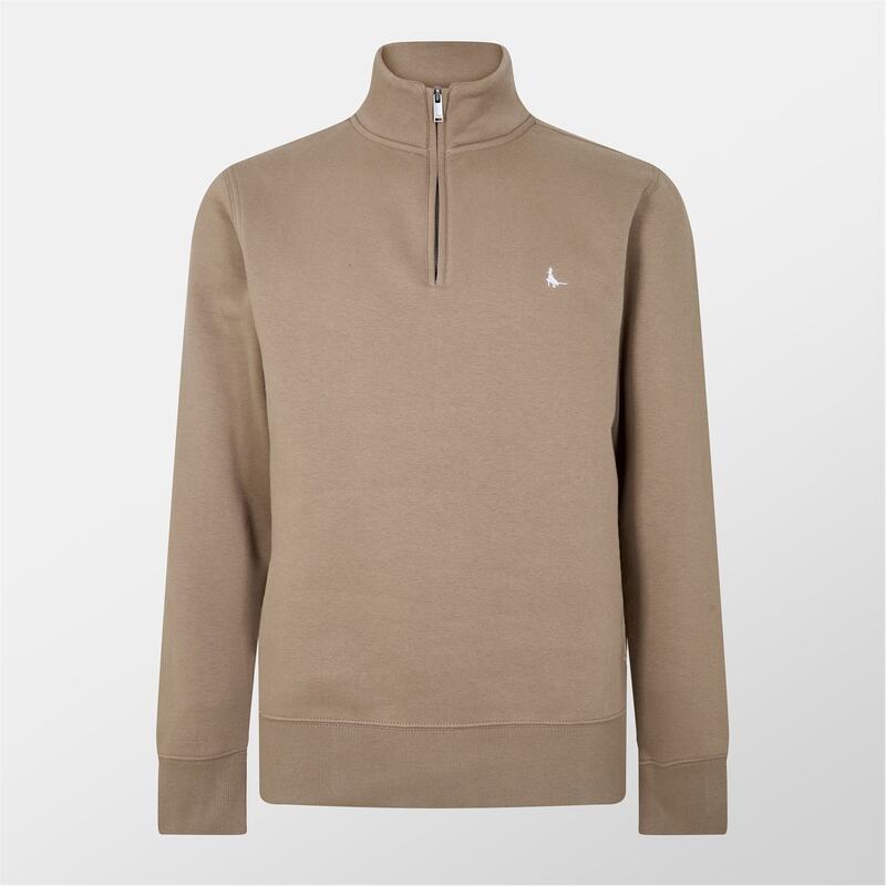 ジャック ウィルス メンズ アウター ニット・セーター ハーフジップ スウェット シャツ Jack Wills Barchester Quarter Zip Sweatshirt Fawn