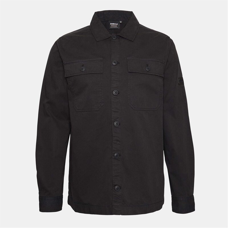 バブアー メンズ トップス シャツ Barbour International Arlo Overshirt Black BK31 ブラック｜ReVida 店 23,850円