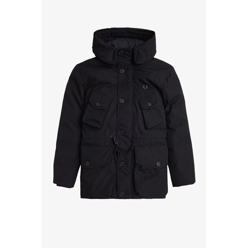フレッドペリー メンズ アウター ジャケット・ブルゾン ジャケット Fred Perry Patch Puffer Jacket Black 102 ブラック