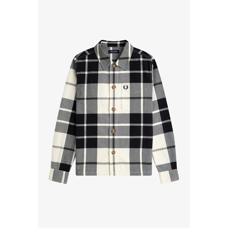 フレッドペリー メンズ アウター ジャケット・ブルゾン Fred Perry Fred Tartan Twill OS Sn54 Ecru 560 エクリュ|ReVida 店