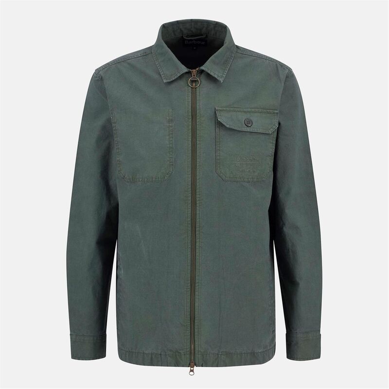 バブアー メンズ トップス プルオーバー Barbour Harton Relaxed Overshirt Thyme トップス-カジュアルシャツ-メンズファッション