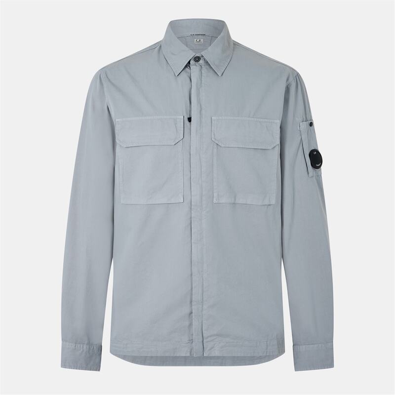 シーピーカンパニー メンズ トップス シャツ CP COMPANY CP Gabard Overshirt Sn54 Shadow Grey 937 グレー｜ReVida 店