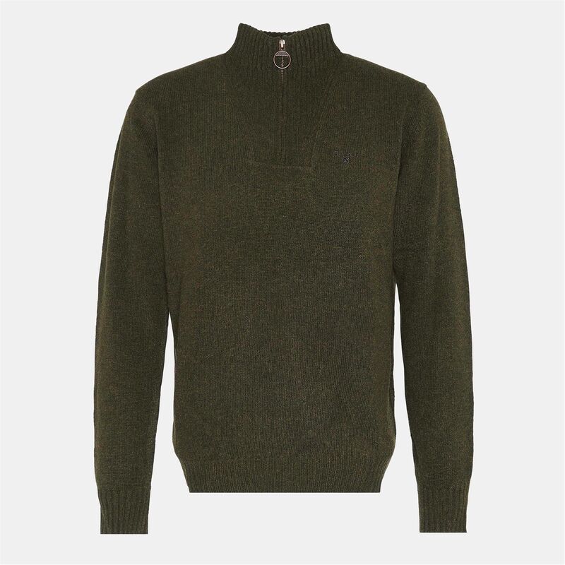 バブアー メンズ アウター 編み物・プルオーバー ハーフジップ Barbour Essential Half Zip Jumper Seaweed