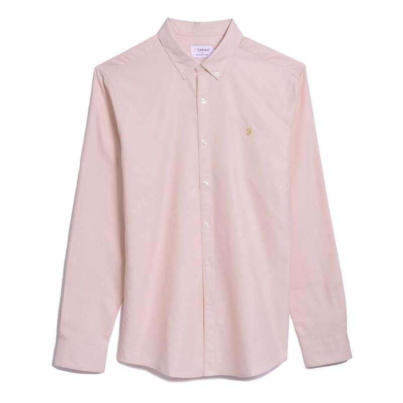 ファーラー メンズ トップス シャツ Farah Brewer Slim-Fit Shirt Pink ピンク