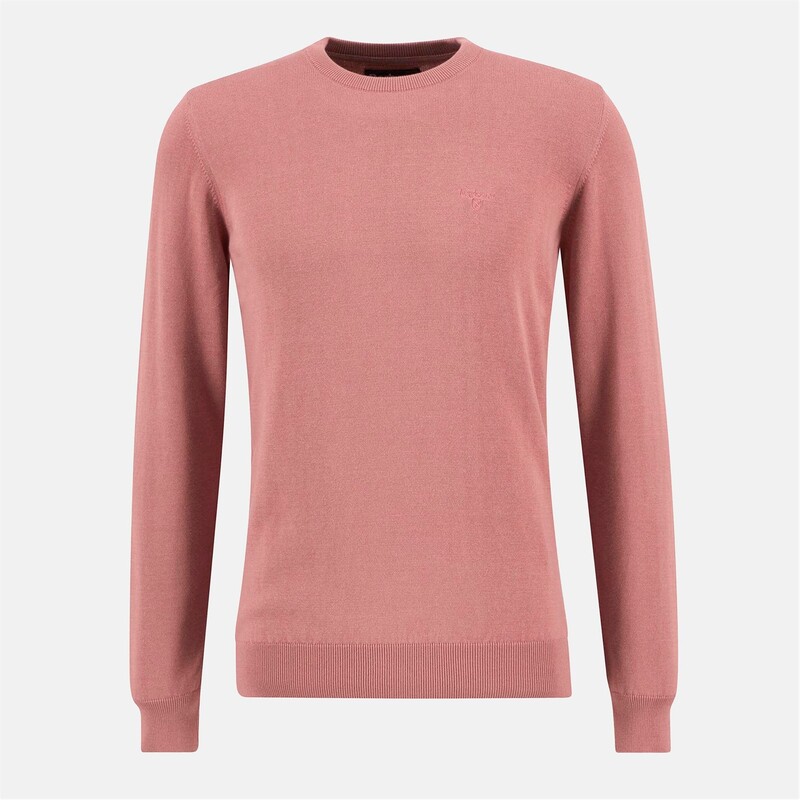 バブアー メンズ アウター ニット・セーター コットン Barbour Men's Crew-neck Cotton Jumper Earth Pink PI77 ピンク｜ReVida 店 18,886円