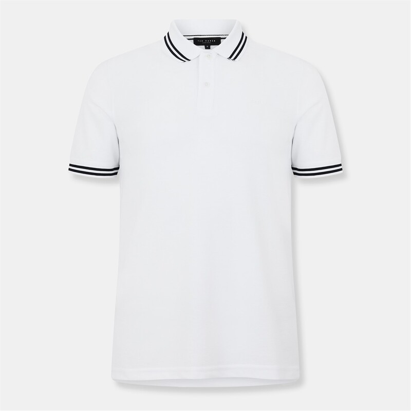 テッドベーカー メンズ トップス ポロシャツ Ted Baker Ted Branded polo Sn99 White ホワイト