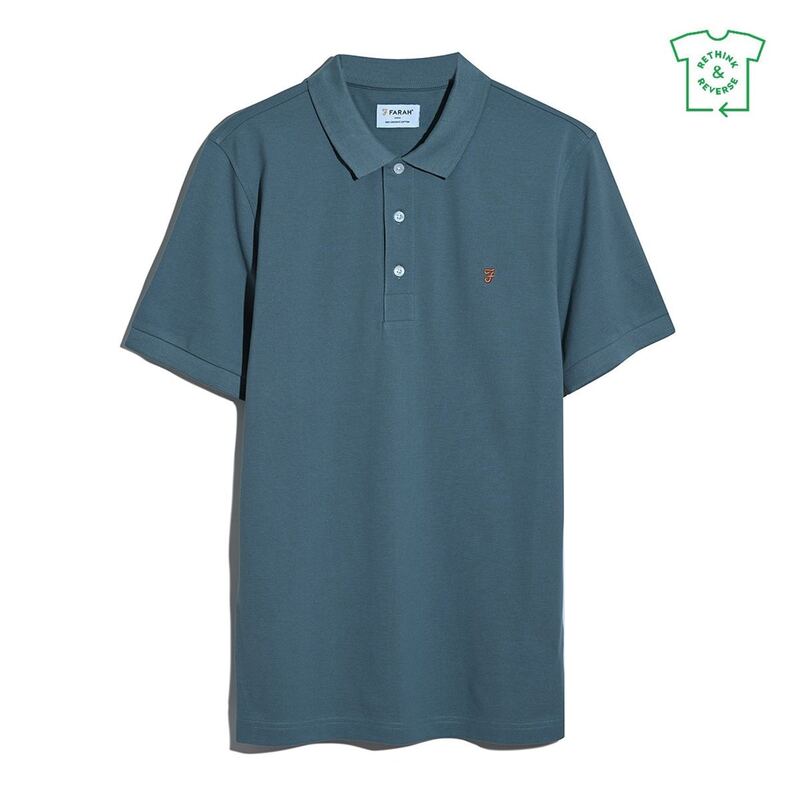 ファーラー メンズ トップス ポロシャツ Farah Short Sleeve Polo Shirt Chalk Blue 413 チョーク｜ReVida 店