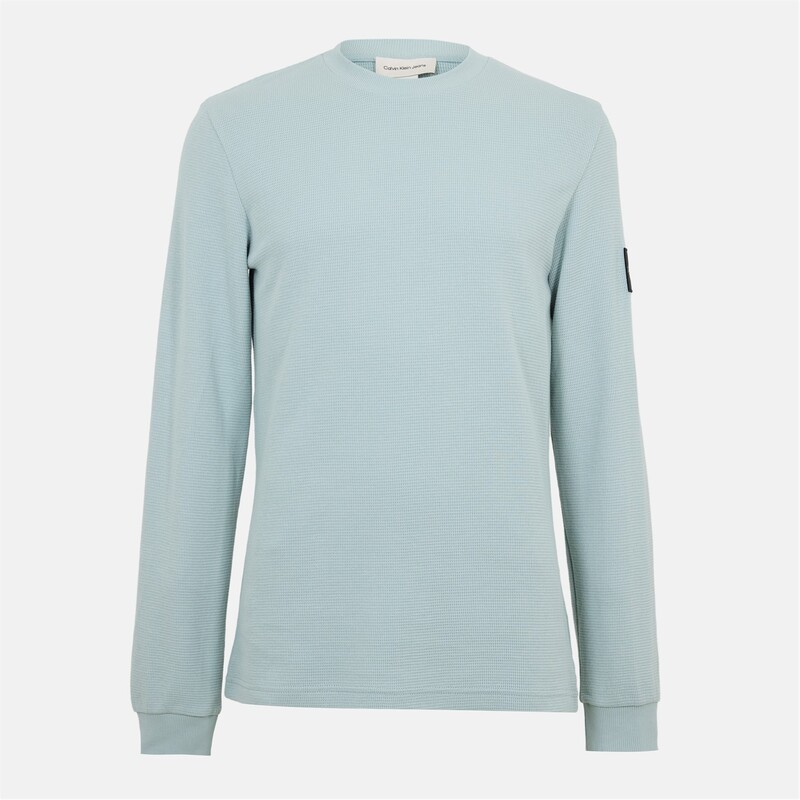 カルバンクライン メンズ トップス Tシャツ Calvin Klein Jeans Waffle Long Sleeve Top Overcast Grey グレー