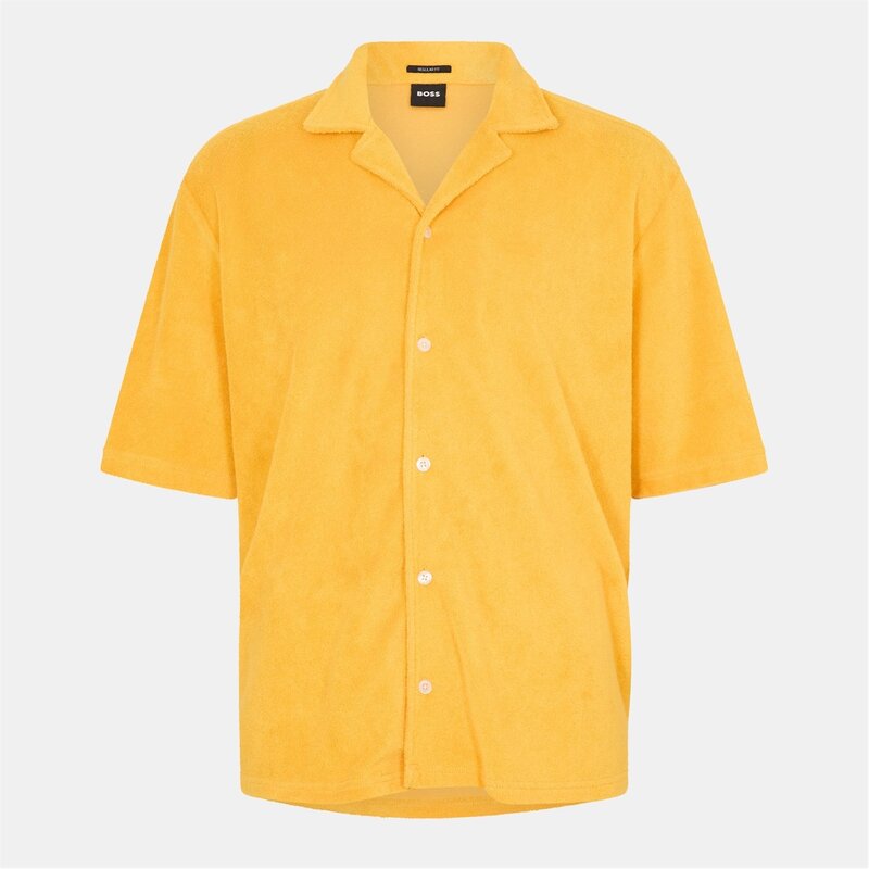 ボス メンズ トップス シャツ Boss Lars O 10241974 01 Open Yellow イエロー