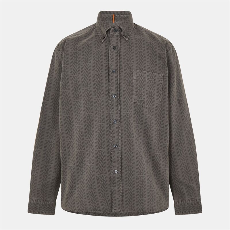 ボス メンズ トップス シャツ Boss Lambey 1 10249833 01 Dark Grey グレー