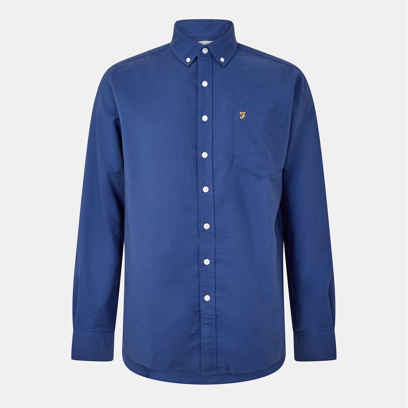 ファーラー メンズ トップス プルオーバー Farah Boxworth Ls 錫99 Mid Blue 青色