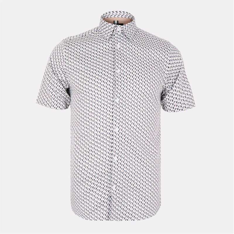 テッドベーカー メンズ トップス シャツ Ted Baker Ted Geo SS shirt Sn99 Taupe トープ