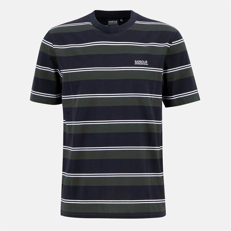 バブアー メンズ トップス Tシャツ Barbour International Bruce Striped T-Shirt Black ブラック