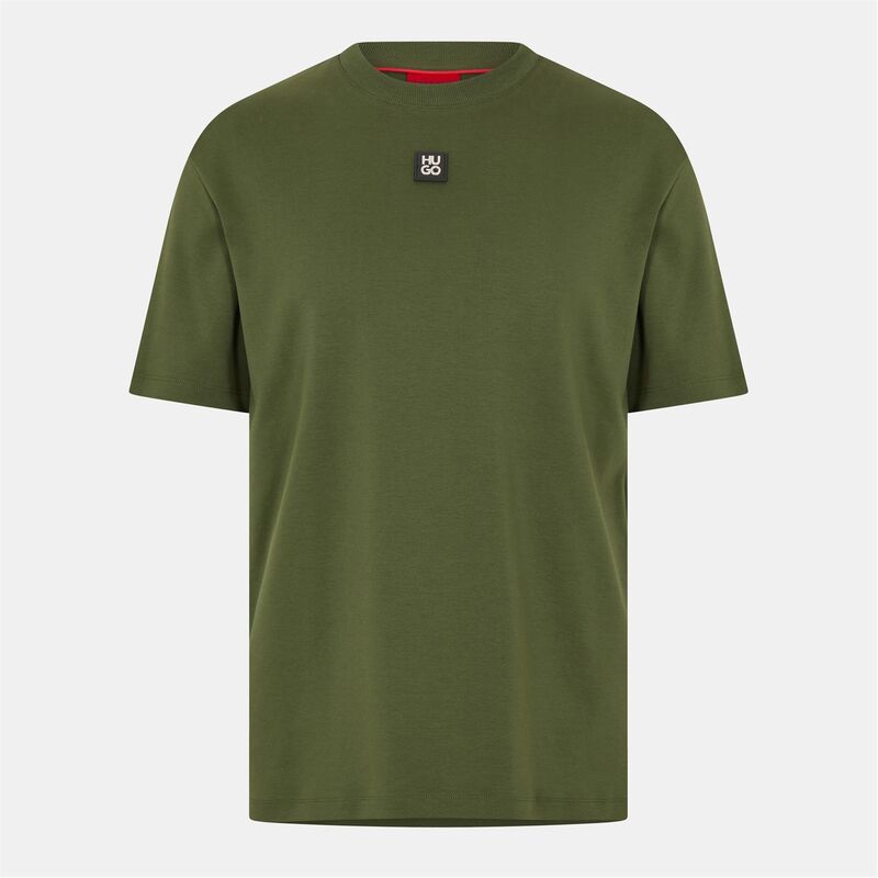 フューゴ メンズ トップス Tシャツ レギュラーフィット シャツ HUGO Men Regular Fit Dalile T-Shirt Dark Green グリーン
