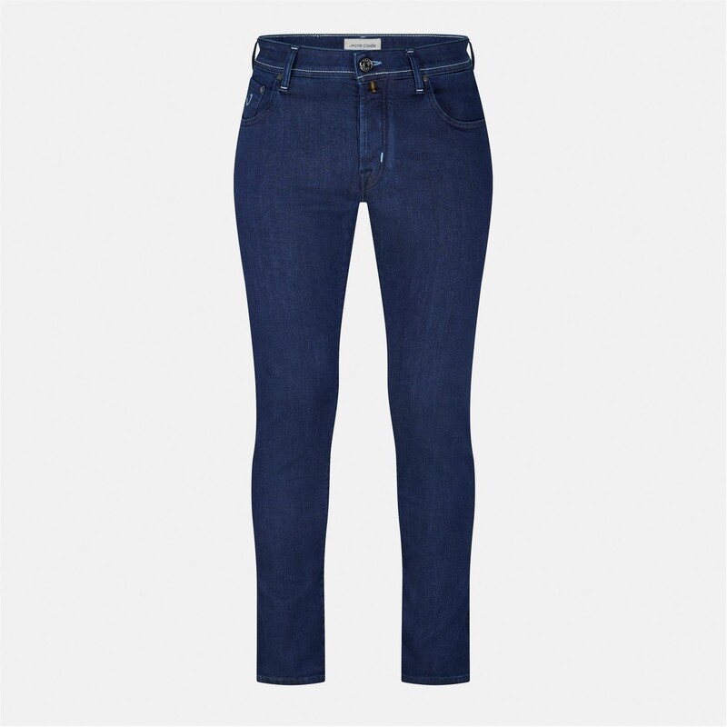 ヤコブ コーエン メンズ ボトムス デニムパンツ スリムフィット ジーンズ JACOB COHEN Nick Slim Fit Jeans Dark Blue 100D ブルー｜ReVida 店