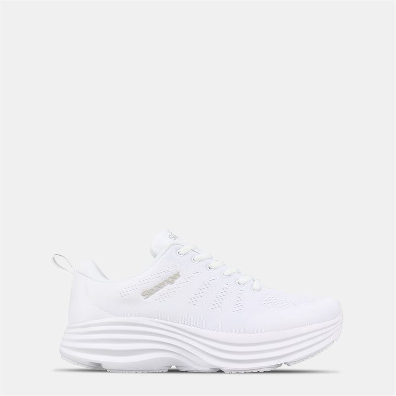 スラセンジャー メンズ シューズ スニーカー メッシュ Slazenger Mesh Trainers Mens White/White ホワイト