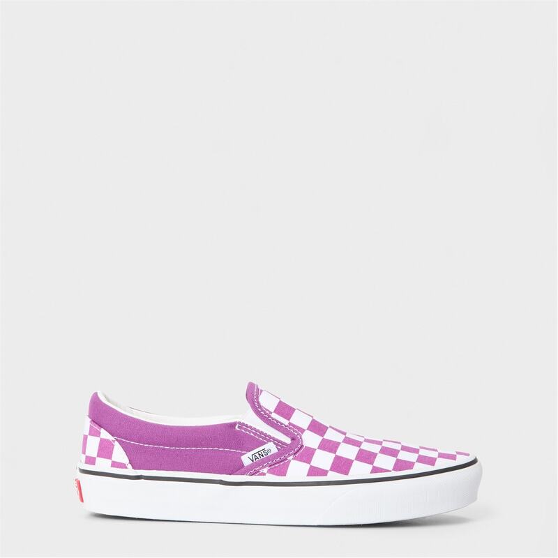 バンズ レディース シューズ スニーカー Vans Classic Slip-On Color Theory Checke Canvas Trainers Unisex Adults Willowherb チェック