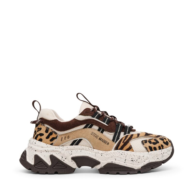 スティーブ マデン レディース シューズ スニーカー Steve Madden Animates-LE Trainers Brown Leo ブラウン｜ReVida 店 27,216円