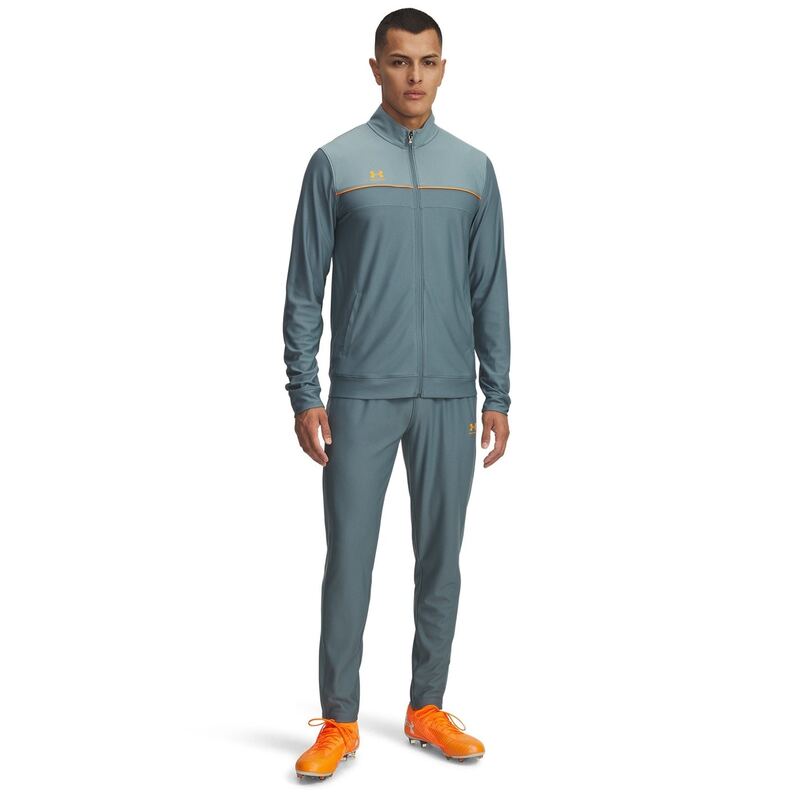 アンダーアーマー メンズ アウター 上衣・上衣 貨物自動車背広 Under Armour Armour Challenger Tracksuit Mens Grey/Orange 薄墨色