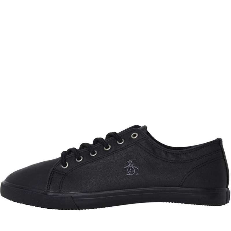 オリジナルペンギン メンズ シューズ スニーカー Original Penguin Brewton Trainers Mens Black W/ White ホワイト
