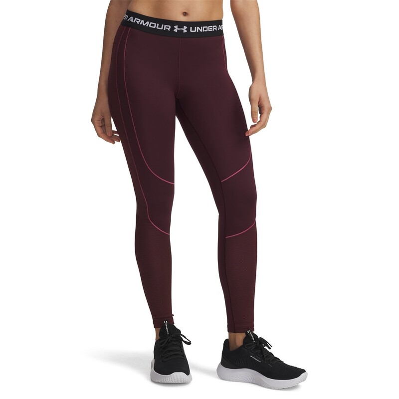アンダーアーマー レディース ボトムス 二分の一ズボン下・さる股引き Under Armour CG Textured Leg Ld61 Dark Maroon マルーン