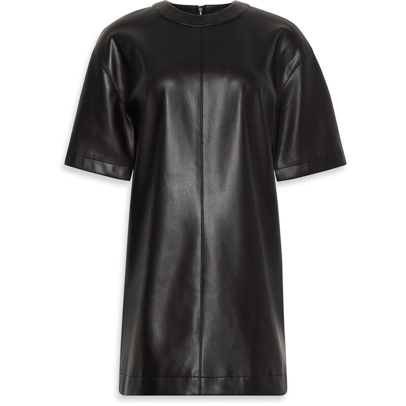 カルバンクライン レディース トップス ワンピース レザー Calvin Klein Jeans CKJ F Leather T Dr Ld54 Black ブラック|ReVida 店