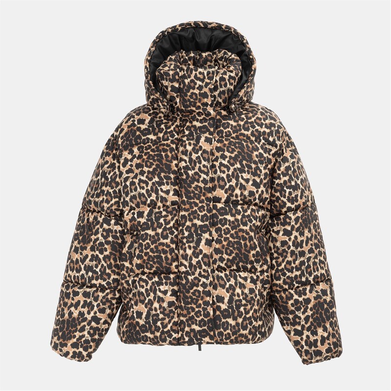 ファイヤートラップ レディース アウター 上衣・上衣 Firetrap Med Puffer Ld54 Leopard Print 毛の荒物