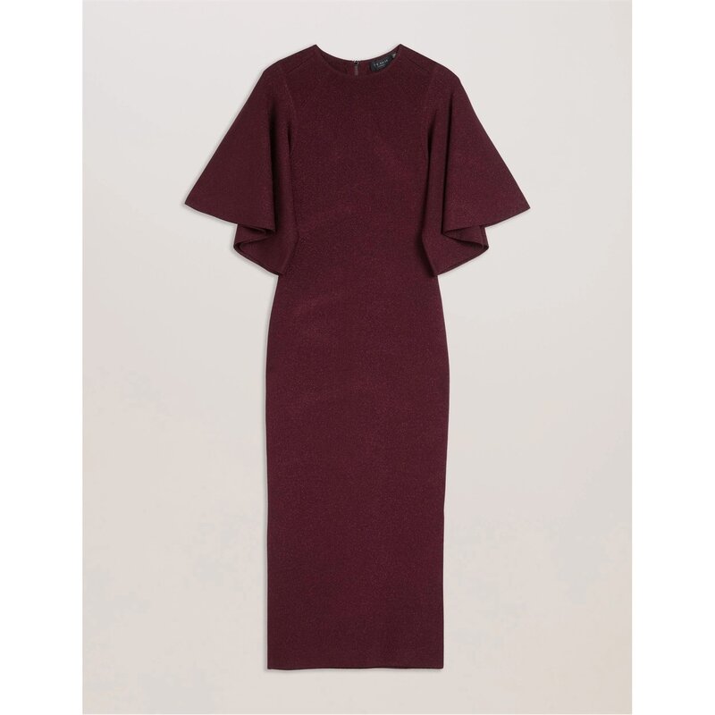 テッドベーカー レディース トップス 衣装 Ted Baker Flute Midaxi Dress Dk- Red 赤いこと