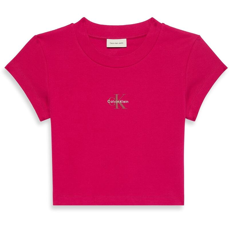 カルバンクライン レディース トップス シャツ Tシャツ Calvin Klein Jeans CKJ Baby Tee Ld54 Petunia Pink ピンク|ReVida 店