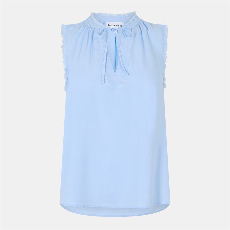 ベラダール レディース アウター パーカー・スウェット Bella Dahl BD SL Frayed OTH Ld99 Blue Oasis ブルー｜ReVida 店