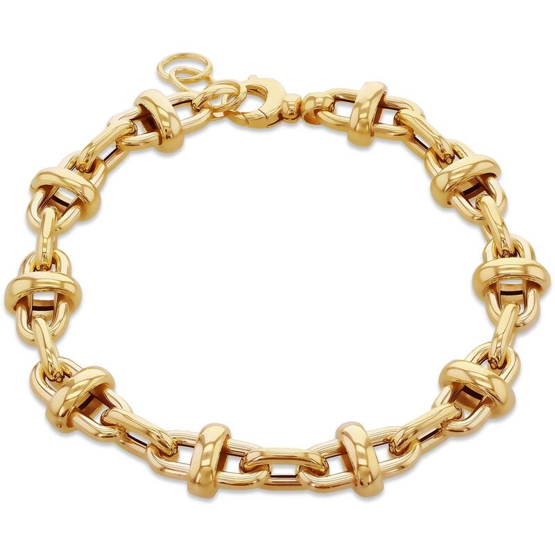 ビー ユー レディース アクセサリー ブレスレット・バングル・アンクレット Be You 9ct Gold Oval link with Round Link Yellow Gold イエロー