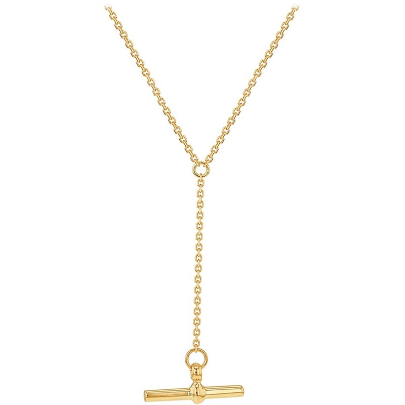 ビー ユー レディース アクセサリー ネックレス・チョーカー・ペンダントトップ Be You 9ct Gold T-Bar Diamond Cut Trace Chain Yellow Gold イエロー