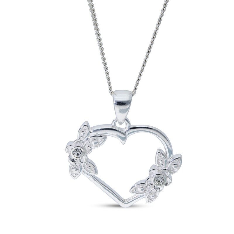 ビー ユー レディース アクセサリー ネックレス・チョーカー・ペンダントトップ Be You Sterling Silver CZ Forever In My Heart Pendant Silver シルバー