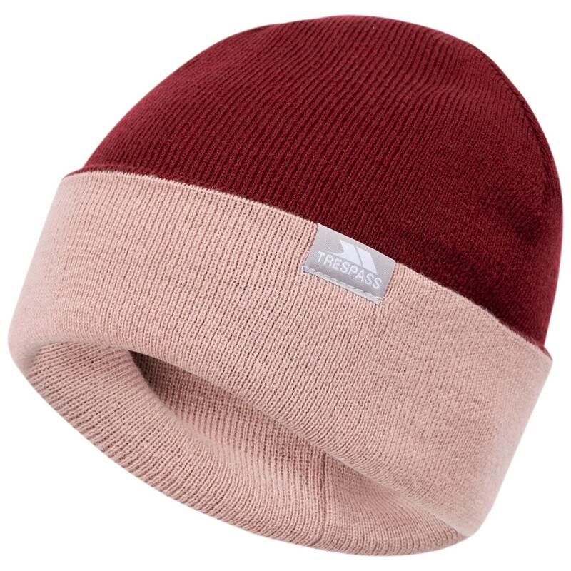 トレスパス レディース アクセサリー 帽子 Trespass Montana Reversible Beanie Unisex Dark Cherry