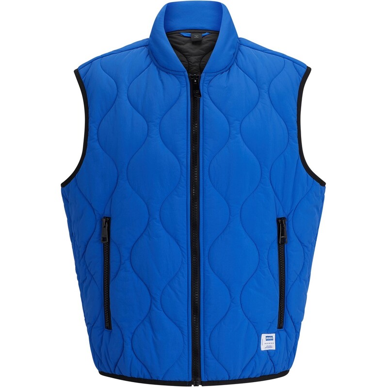 フューゴ メンズ アウター ベスト ジレ Hugo Bohotino2421 10258050 01 Gilet Mens Open Blue ブルー