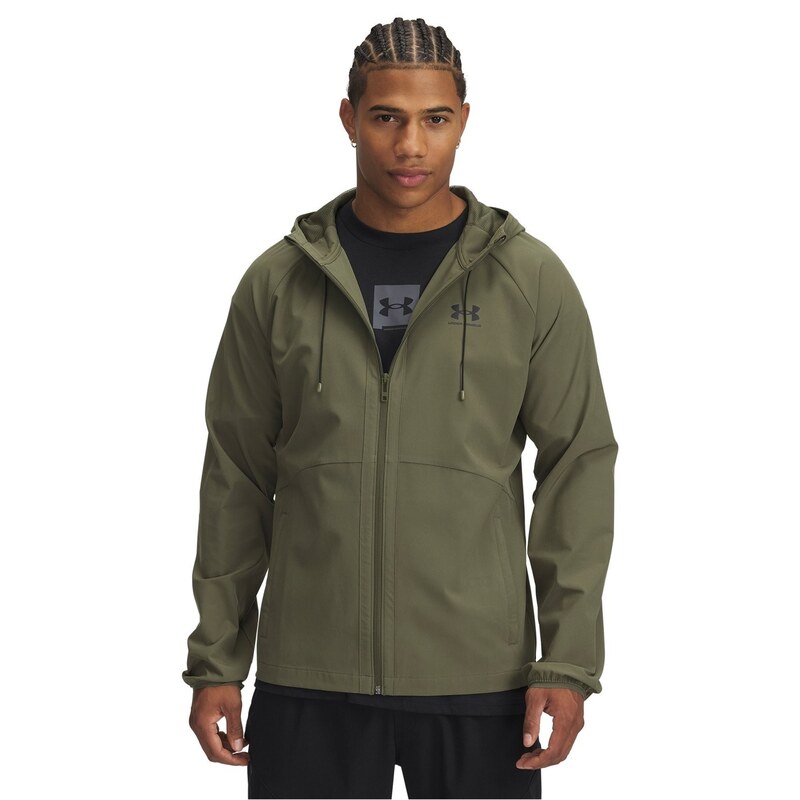 アンダーアーマー メンズ アウター ジャケット・ブルゾン Under Armour Stretch Windbreaker Mens Green グリーン｜ReVida 店 11,294円