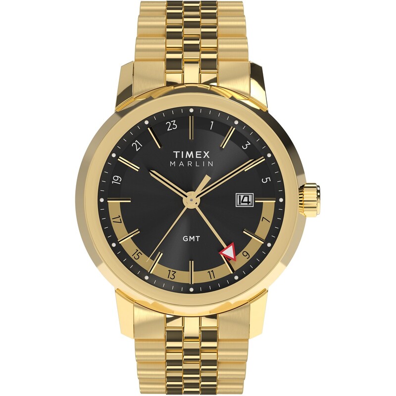 タイ王国メックス メンズ 付属品 ウオッチ Timex Marlin 錫62 Black/Gold-Tone 黒いこと