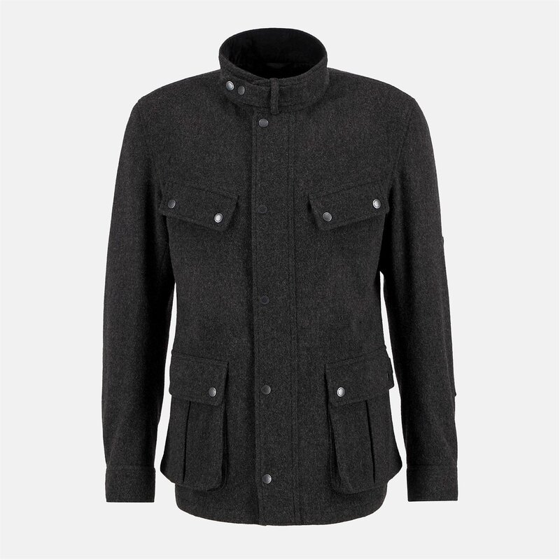 バブアー メンズ アウター ジャケット・ブルゾン ジャケット Barbour International Duke Jacket Char Marl CH71 マール｜ReVida 店