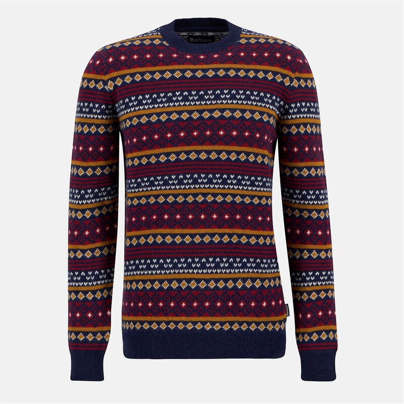 バブアー メンズ アウター 編み物・プルオーバー 労働者の一団のど頚 Barbour Easdale Crew Neck Jumper Navy NY91 米国海軍