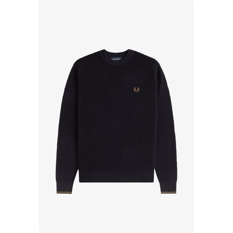 フレッドペリー メンズ アウター 編み物・プルオーバー 労働者の一団のど頚 Fred Perry Crew Neck Jumper Black 102 黒いこと