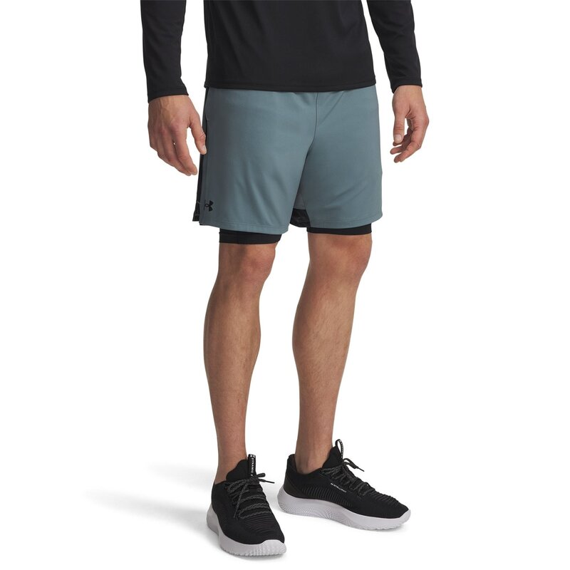 アンダーアーマー メンズ ボトムス 二分の一ズボン下・さる股引き Under Armour Tech Vent Short 錫54 Jasper Blue 青色 ズボン・パンツ-メンズファッション