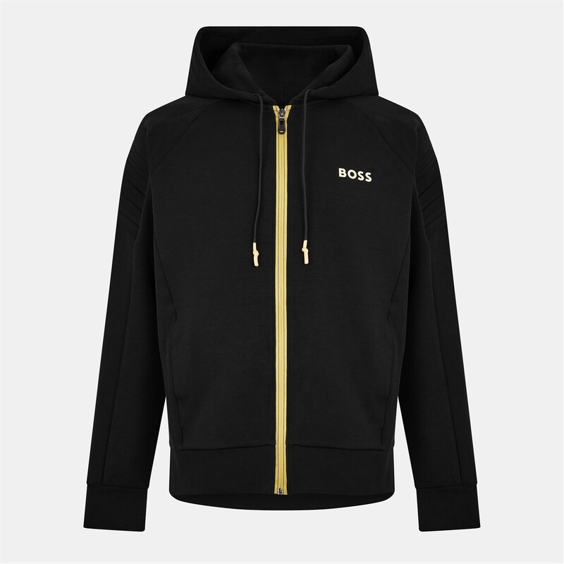 ボス メンズ アウター パーカー・スウェット パーカー Boss Saggy Full-Zip Hoodie Black Gold ブラック