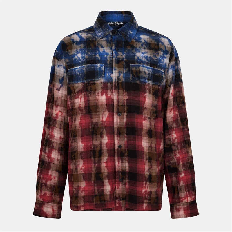 パーム・エンジェルス メンズ トップス シャツ PALM ANGELS Palm Curve Shirt Sn53 Blue/Red ブルー|ReVida 店