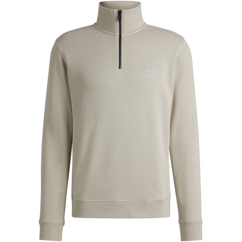 ボス メンズ アウター パーカー・スウェット スウェット シャツ Boss Zetrust Zip-Neck Sweatshirt Light Beige 271 ベージュ
