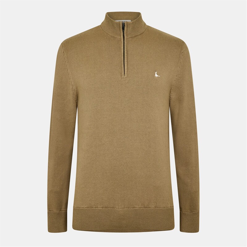 ジャック ウィルス メンズ アウター ニット・セーター ハーフジップ スタンドネック Jack Wills Funnel Neck Half Zip Jumper Men Fawn