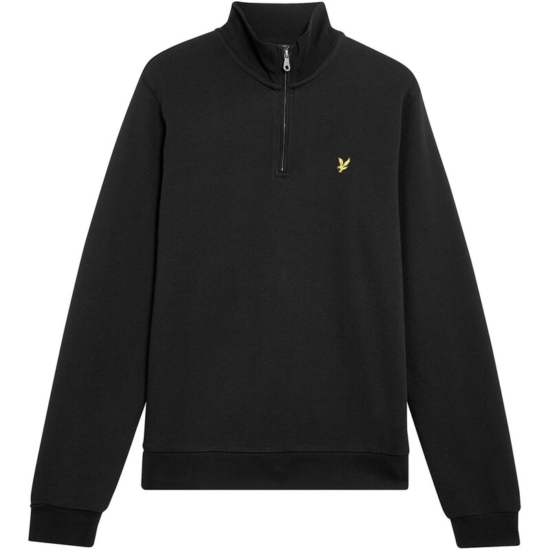 ライルアンドスコット メンズ アウター ニット・セーター ハーフジップ スウェット シャツ Lyle and Scott Quarter Zip Sweatshirt Jet Black Z865 ブラック
