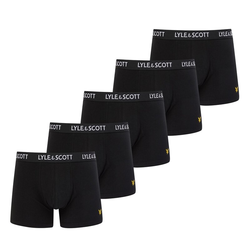 ライルアンドスコット メンズ アンダーウェア ボクサーパンツ Lyle and Scott Lyle 5Pk Core Trunk Sn54 Black ブラック|ReVida 店